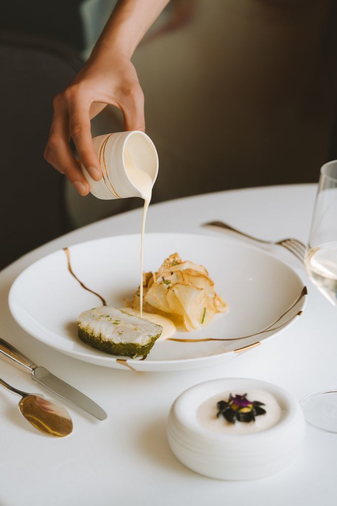 Plat Le Royal restaurant gastronomique étoilé près de Reims